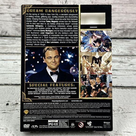 The Great Gatsby (Two-Disc Special Edition DVD, 2013) Leonardo DiCaprio - Picture 2 of 6
